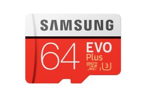 Samsung EVO PLUS 64GB Micro SD with Adapter, up to 100MB/s Read, 60MB/s Write