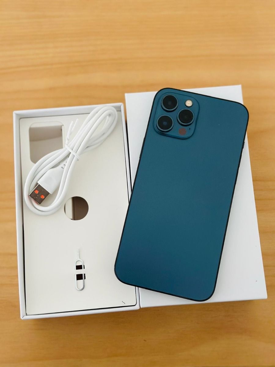 Pacific Blue Apple Iphone 12 Pro Max Pay Monthly Apple IPhone 12 - Main Image