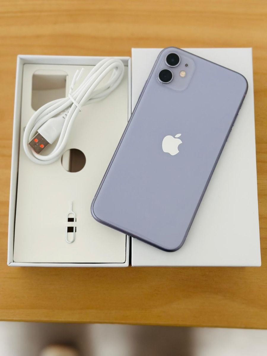 iPhone11 パープル　64ギガ　中古品　箱付き Amazon | 【整備済み品】 Apple iPhone 11 64GB パープル SIM